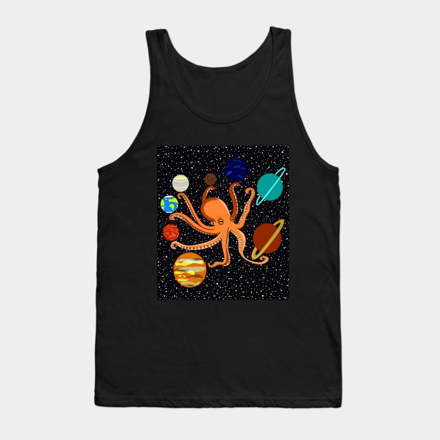 Octo Planet Tank Top by Selinerd